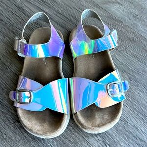 Used- Holographic Cat &Jack Sandals